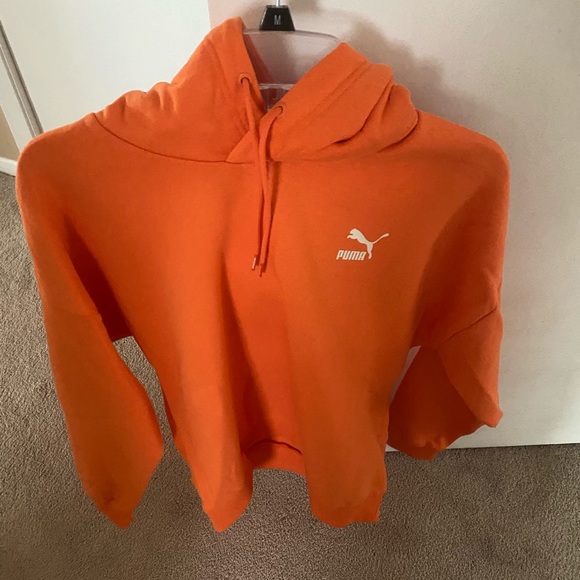 orange puma hoodie